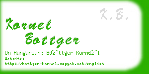 kornel bottger business card